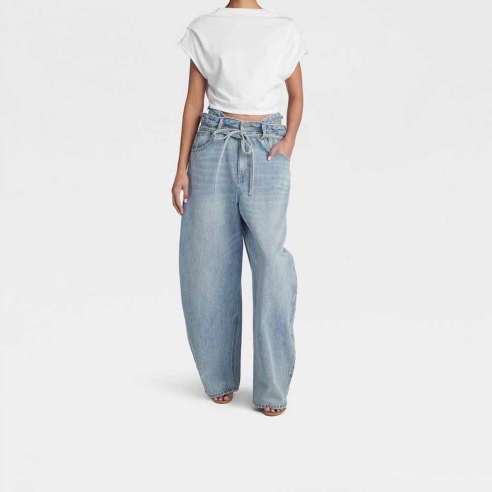 KBB by Kahlana -  Women's High Waisted 'The Cut Out P Light Wash - Picture 3 of 3